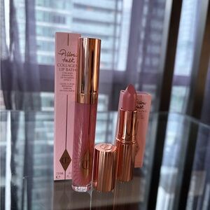 Charlotte Tilbury Pillow talk lipstick and collagen lip bath